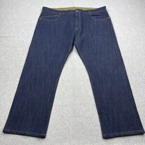 Zanella Martin Jeans Mens 44x30 Dark Wash Blue Straight Leg Stretch Denim Italy*